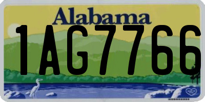 AL license plate 1AG7766