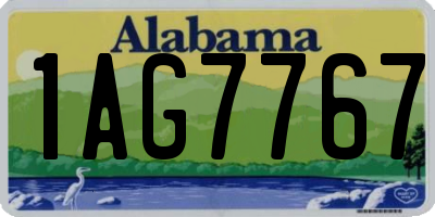 AL license plate 1AG7767