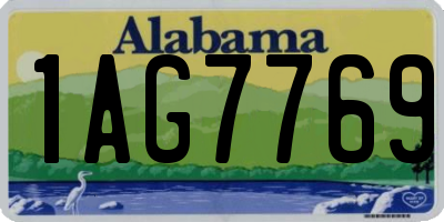 AL license plate 1AG7769