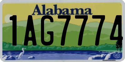 AL license plate 1AG7774