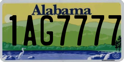 AL license plate 1AG7777
