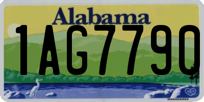AL license plate 1AG7790