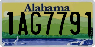 AL license plate 1AG7791