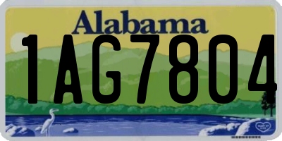 AL license plate 1AG7804