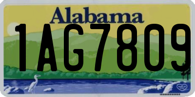 AL license plate 1AG7809