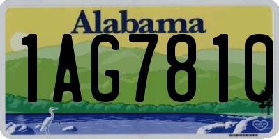 AL license plate 1AG7810