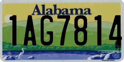 AL license plate 1AG7814