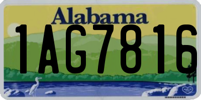 AL license plate 1AG7816