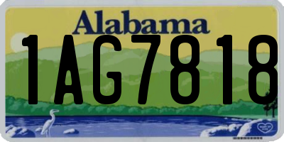 AL license plate 1AG7818
