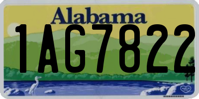 AL license plate 1AG7822