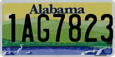 AL license plate 1AG7823