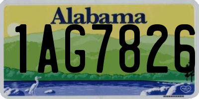 AL license plate 1AG7826