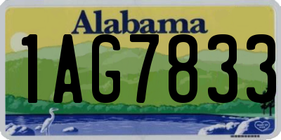 AL license plate 1AG7833
