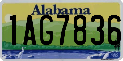 AL license plate 1AG7836