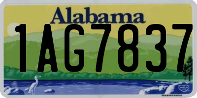 AL license plate 1AG7837