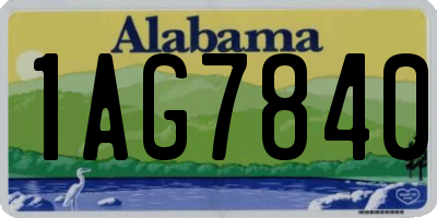 AL license plate 1AG7840