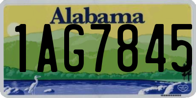AL license plate 1AG7845