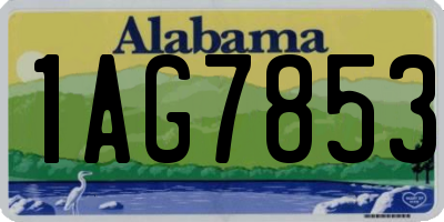 AL license plate 1AG7853