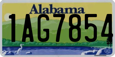 AL license plate 1AG7854