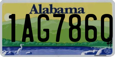 AL license plate 1AG7860