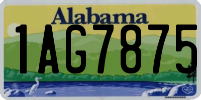 AL license plate 1AG7875