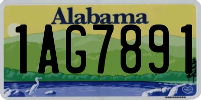 AL license plate 1AG7891