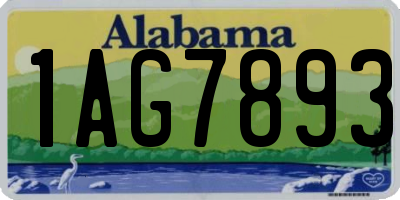 AL license plate 1AG7893