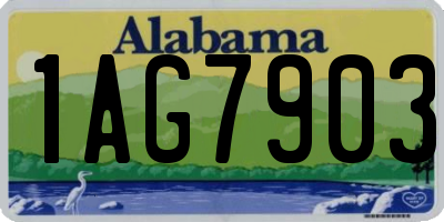 AL license plate 1AG7903