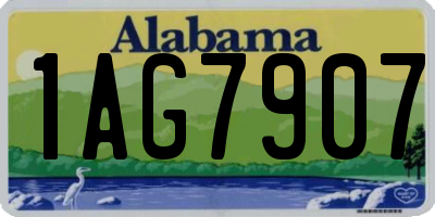AL license plate 1AG7907