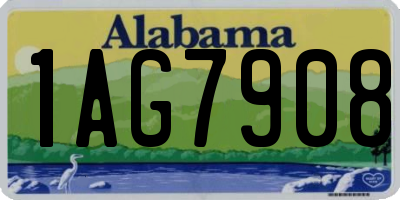 AL license plate 1AG7908