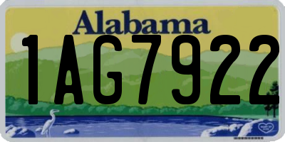 AL license plate 1AG7922