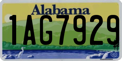 AL license plate 1AG7929