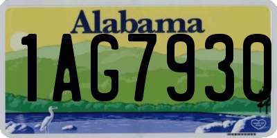 AL license plate 1AG7930