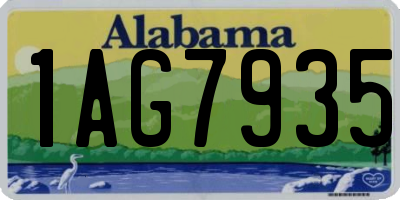 AL license plate 1AG7935