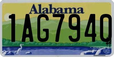 AL license plate 1AG7940