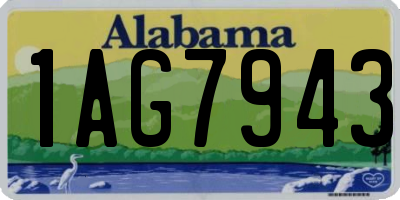 AL license plate 1AG7943