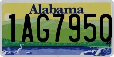 AL license plate 1AG7950