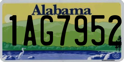 AL license plate 1AG7952