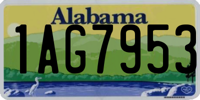 AL license plate 1AG7953