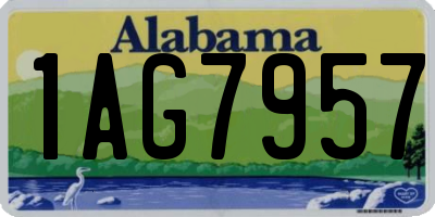 AL license plate 1AG7957
