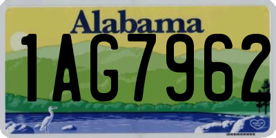 AL license plate 1AG7962