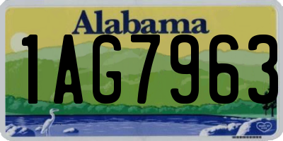 AL license plate 1AG7963