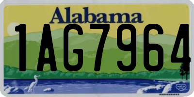 AL license plate 1AG7964