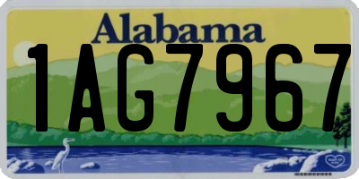AL license plate 1AG7967