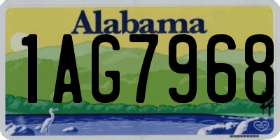 AL license plate 1AG7968