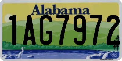 AL license plate 1AG7972