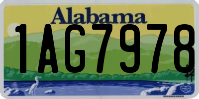 AL license plate 1AG7978