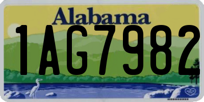 AL license plate 1AG7982
