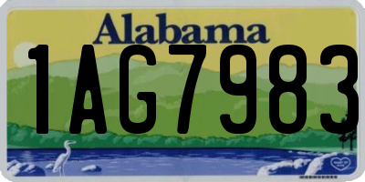 AL license plate 1AG7983