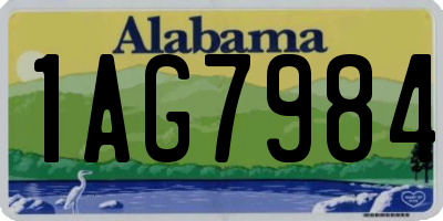 AL license plate 1AG7984